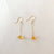 Citrine Gold Chain Earrings