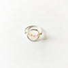 Pearl Sterling Silver Halo Ring