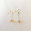 Citrine Gold Chain Earrings